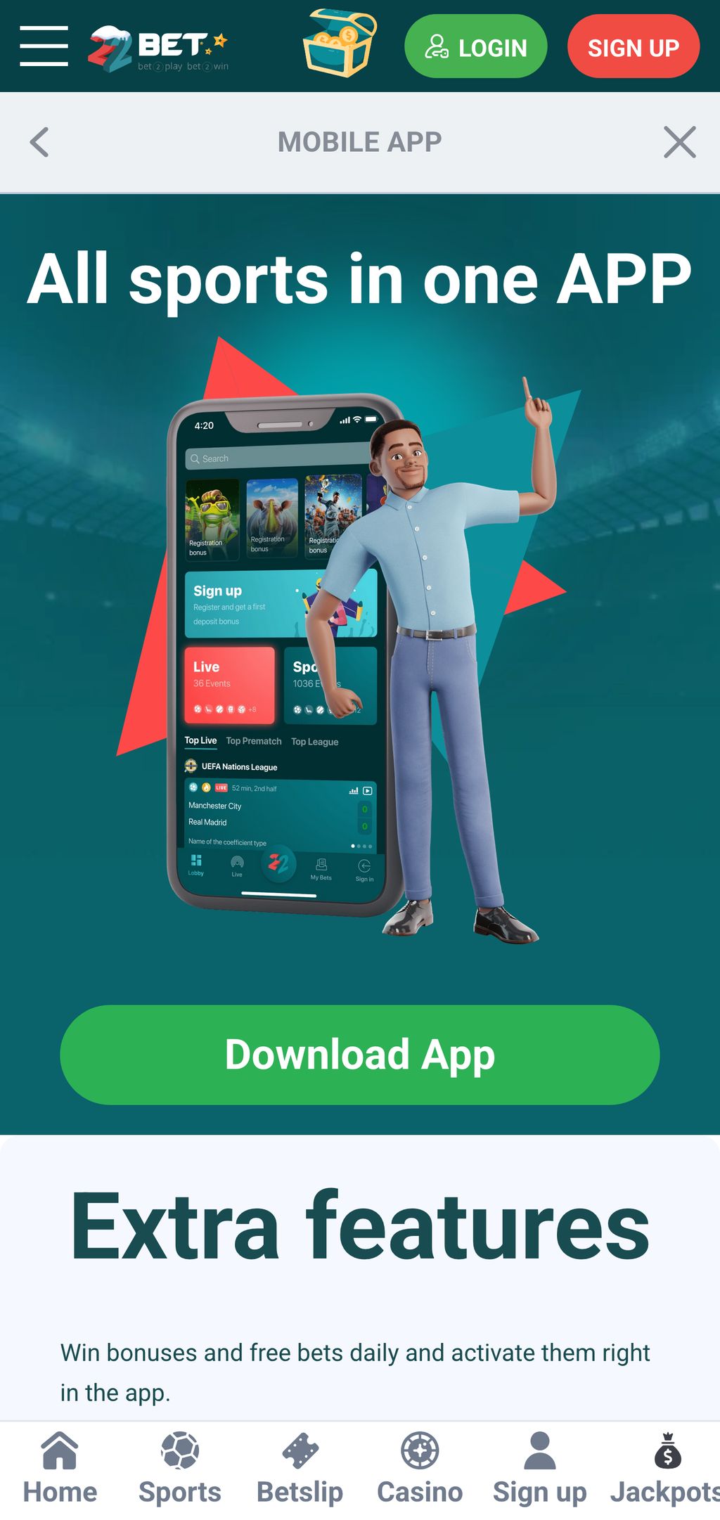 22bet.com.gh mobile app