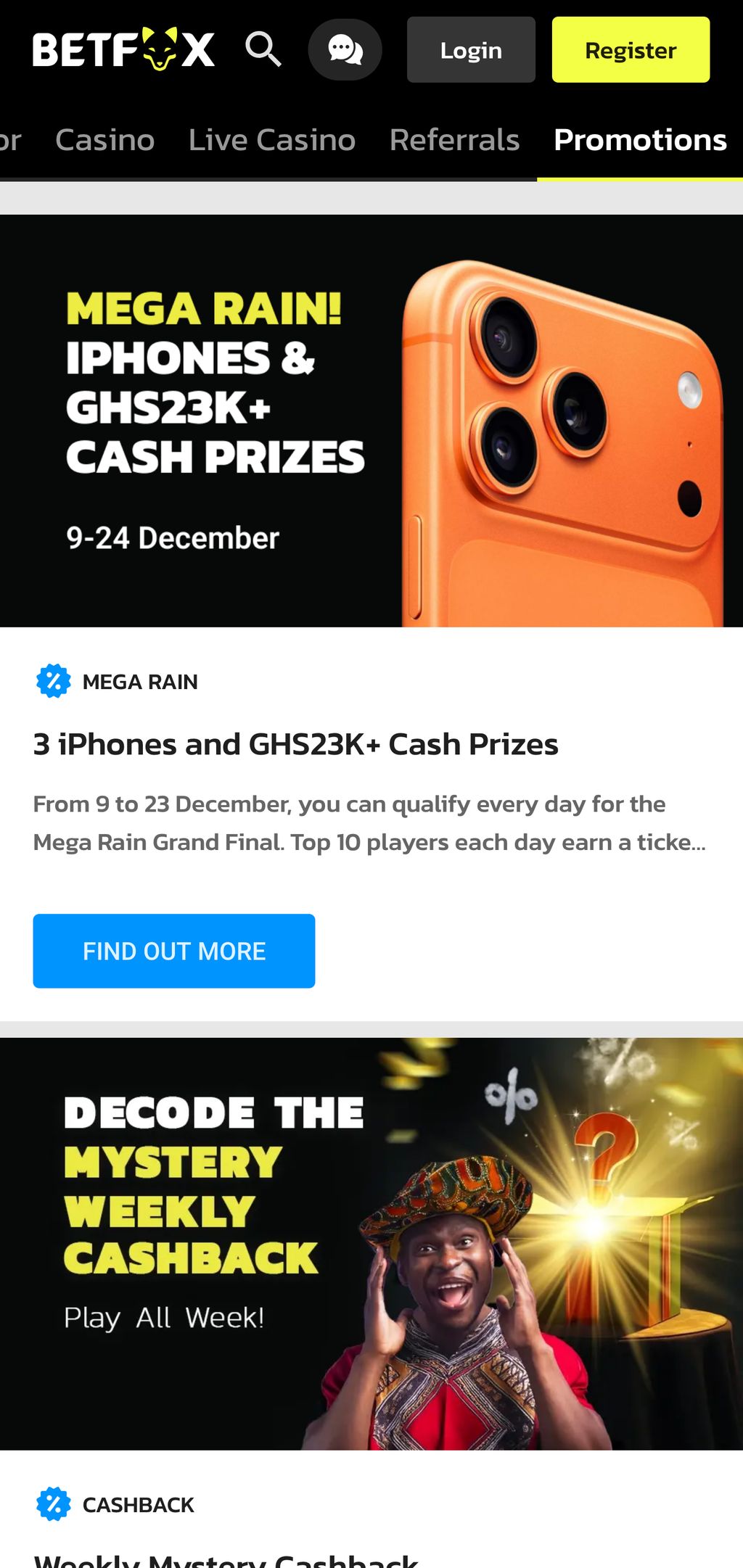 BetFox promotions