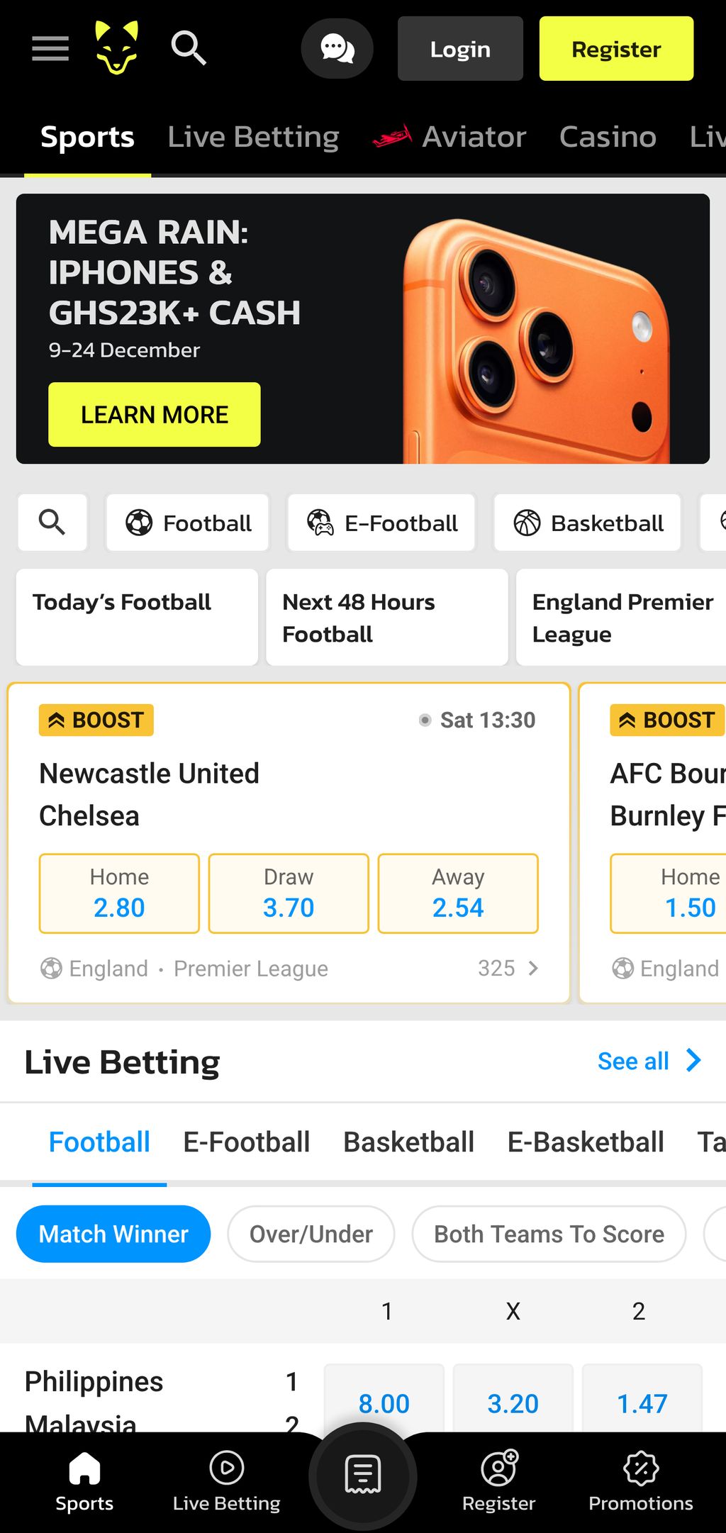 BetFox main page
