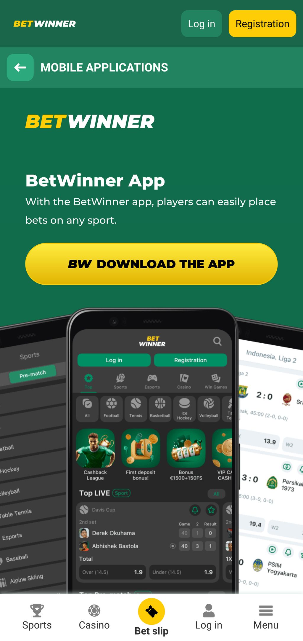 Betwinner app